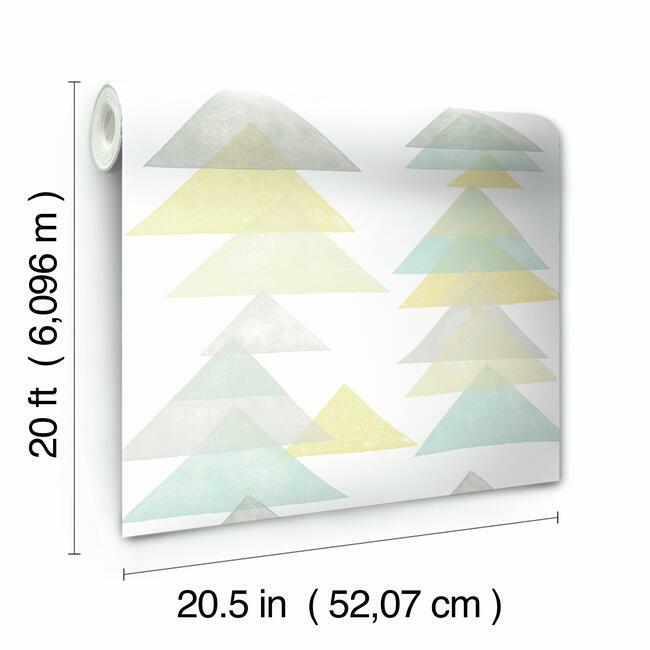 DwellStudio Triangles Premium Peel + Stick Wallpaper Peel and Stick Wallpaper York   