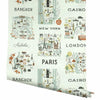 City Maps Premium Peel + Stick Wallpaper Peel and Stick Wallpaper Rifle Paper Co.   