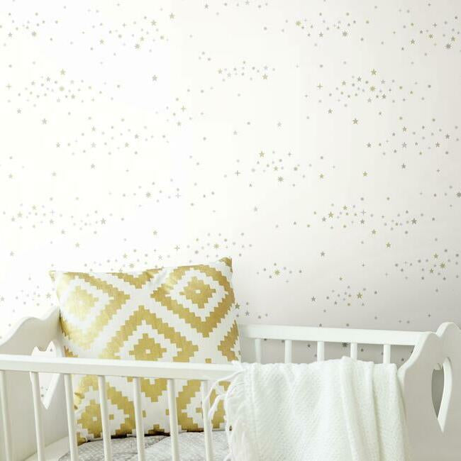 Starlight, Star Bright Premium Peel + Stick Wallpaper Peel and Stick Wallpaper York   