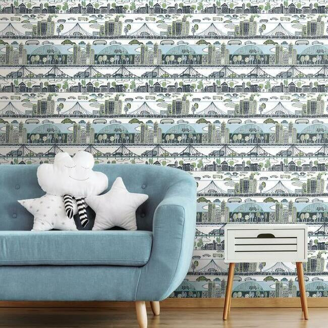 Urban Stripe Premium Peel + Stick Wallpaper Peel and Stick Wallpaper York   