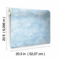 Atrium Clouds Premium Peel + Stick Wallpaper Peel and Stick Wallpaper York   
