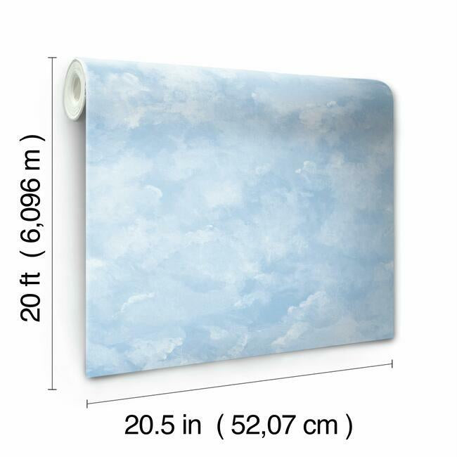 Atrium Clouds Premium Peel + Stick Wallpaper Peel and Stick Wallpaper York   
