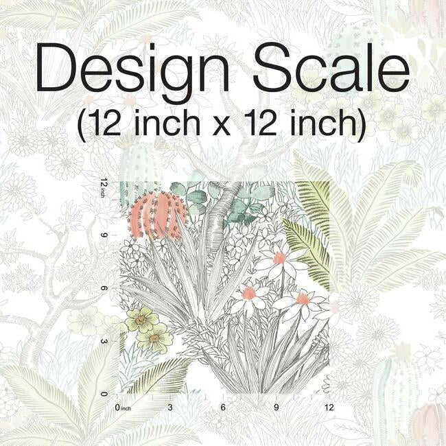 Flowering Desert Premium Peel + Stick Wallpaper Peel and Stick Wallpaper York   