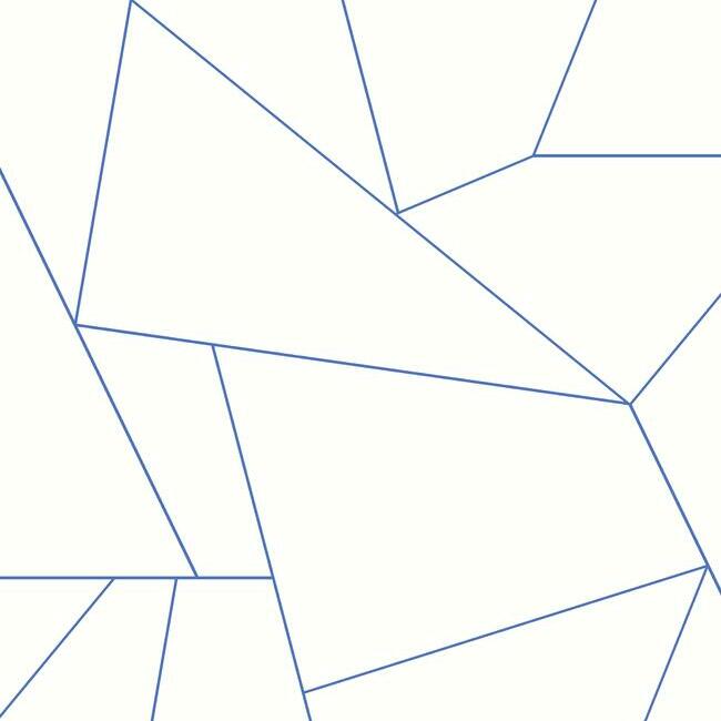Fractured Prism Premium Peel + Stick Wallpaper Peel and Stick Wallpaper York Roll Cobalt 