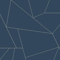 Fractured Prism Premium Peel + Stick Wallpaper Peel and Stick Wallpaper York Roll Navy 