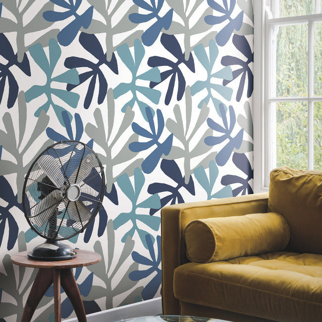 Kinetic Tropical Premium Peel + Stick Wallpaper Peel and Stick Wallpaper York   