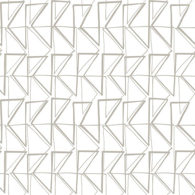 Love Triangles Premium Peel + Stick Wallpaper Peel and Stick Wallpaper York Roll Glint Metallic 