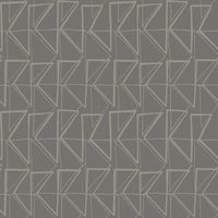 Love Triangles Premium Peel + Stick Wallpaper Peel and Stick Wallpaper York Roll Charcoal/Glint Metallic 