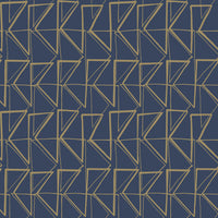 Love Triangles Premium Peel + Stick Wallpaper Peel and Stick Wallpaper York Roll Navy/Gold Metallic 