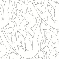 Head Over Heels Premium Peel + Stick Wallpaper Peel and Stick Wallpaper York Roll Black/White 