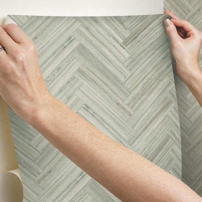 Hermosa Herringbone Premium Peel + Stick Wallpaper Peel and Stick Wallpaper York   