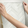Hermosa Herringbone Premium Peel + Stick Wallpaper Peel and Stick Wallpaper York   