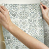 Encaustic Tile Premium Premium Peel + Stick Wallpaper Peel and Stick Wallpaper York   