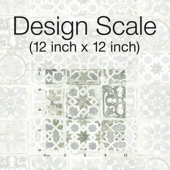 Encaustic Tile Premium Premium Peel + Stick Wallpaper Peel and Stick Wallpaper York   