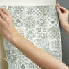 Encaustic Tile Premium Premium Peel + Stick Wallpaper Peel and Stick Wallpaper York   