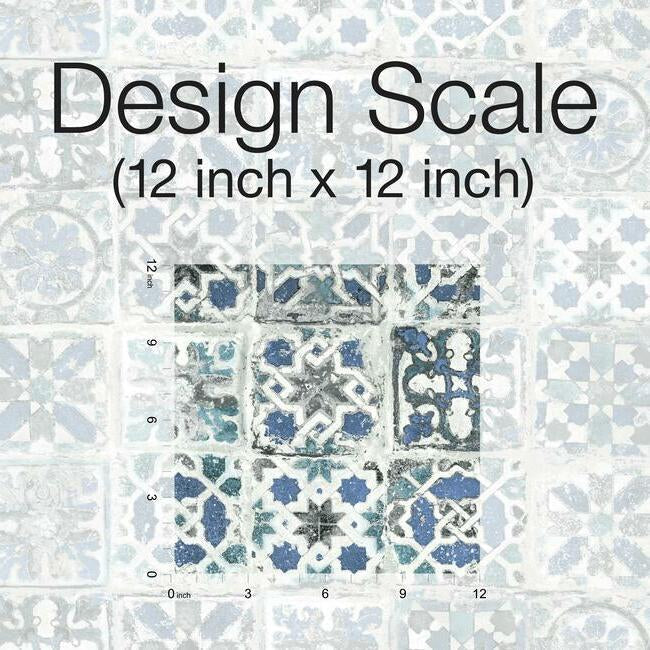 Encaustic Tile Premium Premium Peel + Stick Wallpaper Peel and Stick Wallpaper York   