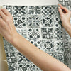 Encaustic Tile Premium Premium Peel + Stick Wallpaper Peel and Stick Wallpaper York   