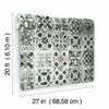 Encaustic Tile Premium Premium Peel + Stick Wallpaper Peel and Stick Wallpaper York   