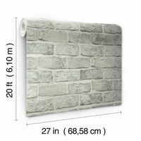 Stretcher Brick Premium Peel + Stick Wallpaper Peel and Stick Wallpaper York   