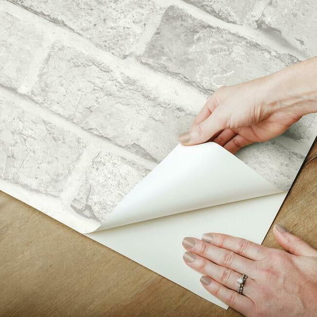 Stretcher Brick Premium Peel + Stick Wallpaper Peel and Stick Wallpaper York   