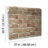 Stretcher Brick Premium Peel + Stick Wallpaper Peel and Stick Wallpaper York   