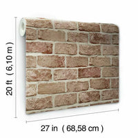 Stretcher Brick Premium Peel + Stick Wallpaper Peel and Stick Wallpaper York   