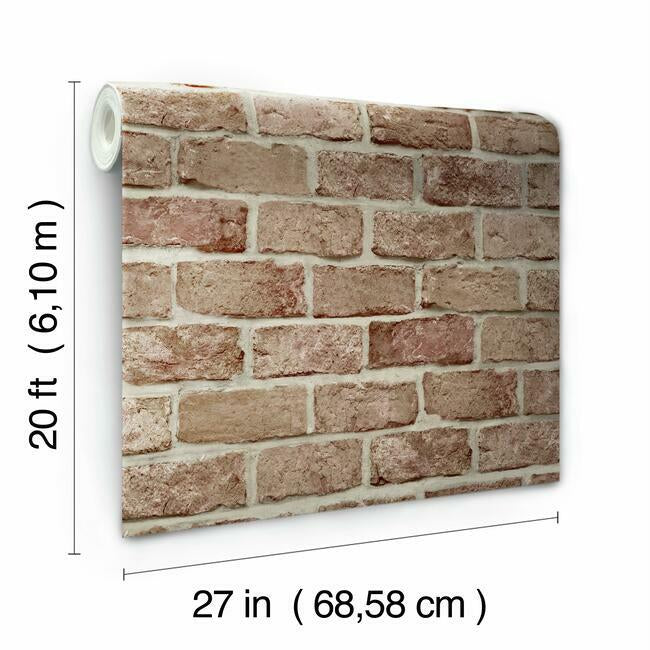 Stretcher Brick Premium Peel + Stick Wallpaper Peel and Stick Wallpaper York   