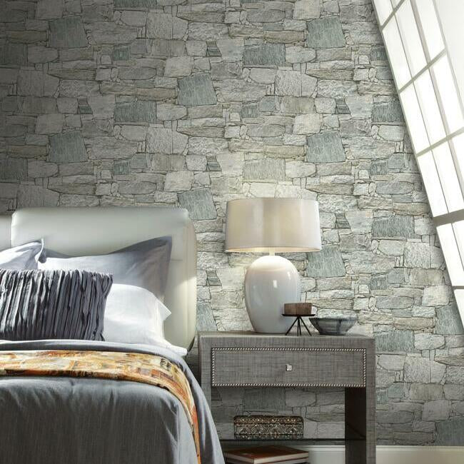 Chateau Stone Premium Peel + Stick Wallpaper Peel and Stick Wallpaper York   