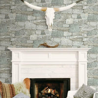 Chateau Stone Premium Peel + Stick Wallpaper Peel and Stick Wallpaper York   