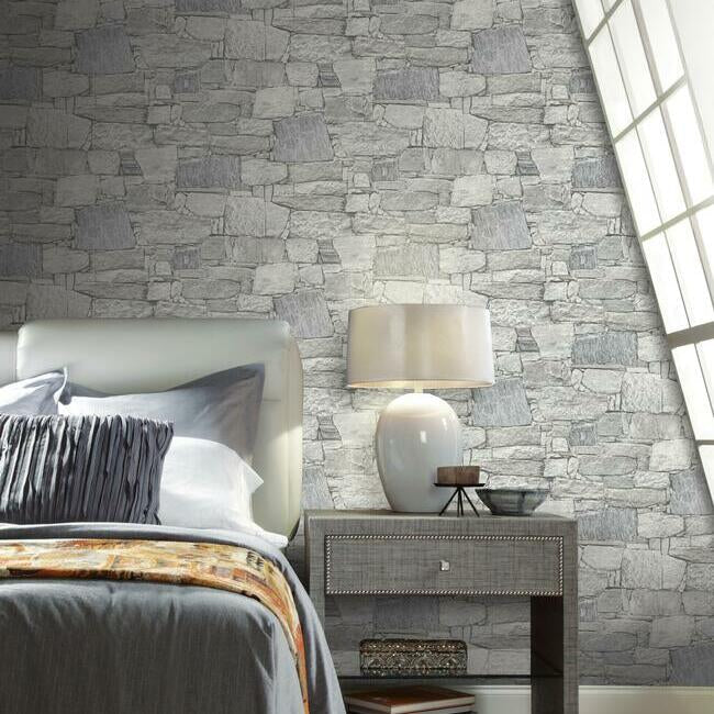 Chateau Stone Premium Peel + Stick Wallpaper Peel and Stick Wallpaper York   