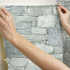 Chateau Stone Premium Peel + Stick Wallpaper Peel and Stick Wallpaper York   