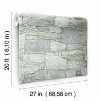 Chateau Stone Premium Peel + Stick Wallpaper Peel and Stick Wallpaper York   