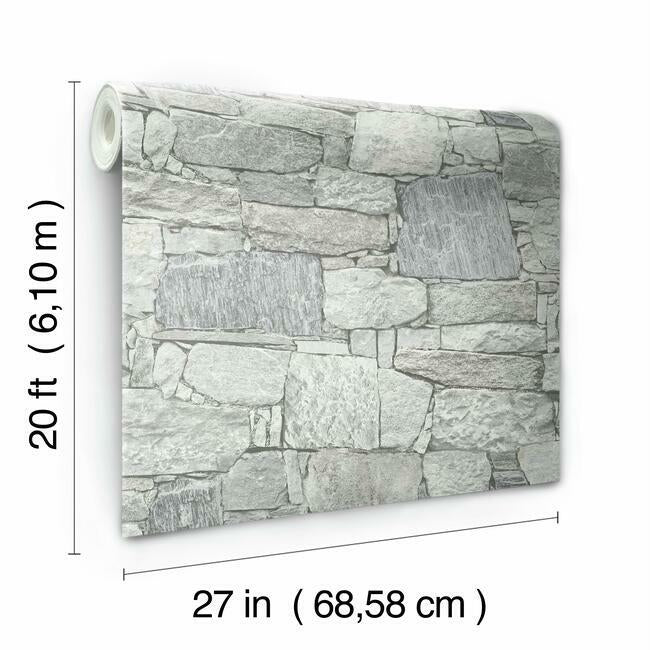 Chateau Stone Premium Peel + Stick Wallpaper Peel and Stick Wallpaper York   