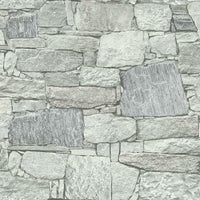 Chateau Stone Premium Peel + Stick Wallpaper Peel and Stick Wallpaper York Roll Smoke 