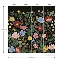 Strawberry Fields Premium Peel and Stick Wall Mural Wall Mural Rifle Paper Co.   