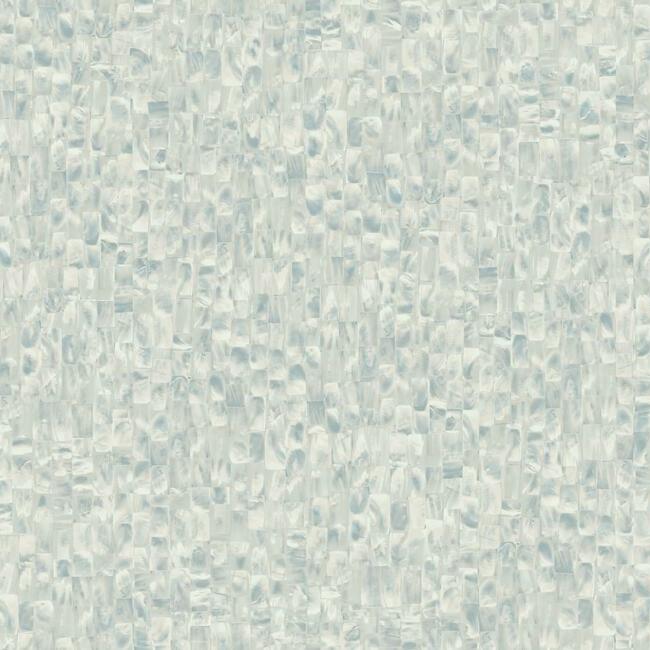 Mother Of Pearl Premium Peel + Stick Wallpaper Peel and Stick Wallpaper York Roll Grey/Blue 