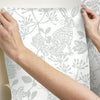 Botanical Bunnies Premium Peel + Stick Wallpaper Peel and Stick Wallpaper York   