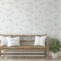 Botanical Bunnies Premium Peel + Stick Wallpaper Peel and Stick Wallpaper York   