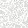 Botanical Bunnies Premium Peel + Stick Wallpaper Peel and Stick Wallpaper York Roll Grey 