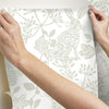 Botanical Bunnies Premium Peel + Stick Wallpaper Peel and Stick Wallpaper York   