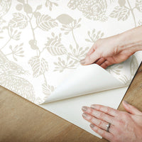 Botanical Bunnies Premium Peel + Stick Wallpaper Peel and Stick Wallpaper York   