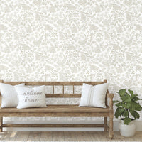 Botanical Bunnies Premium Peel + Stick Wallpaper Peel and Stick Wallpaper York   