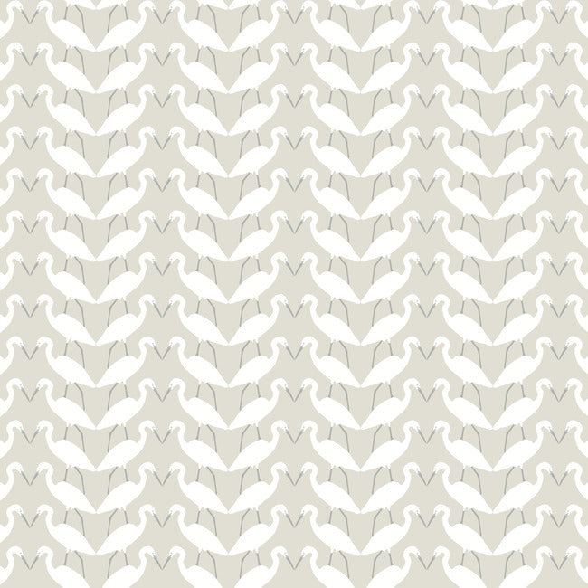 Elegant Birds Premium Peel + Stick Wallpaper Peel and Stick Wallpaper York Roll Neutral 