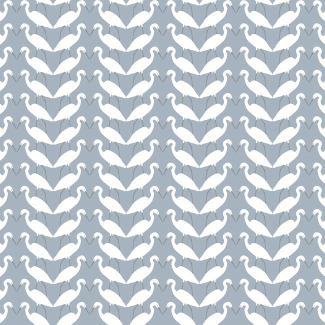Elegant Birds Premium Peel + Stick Wallpaper Peel and Stick Wallpaper York Roll Denim 