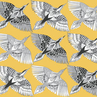 Feather Flight Premium Peel + Stick Wallpaper Peel and Stick Wallpaper York Roll Yellow 