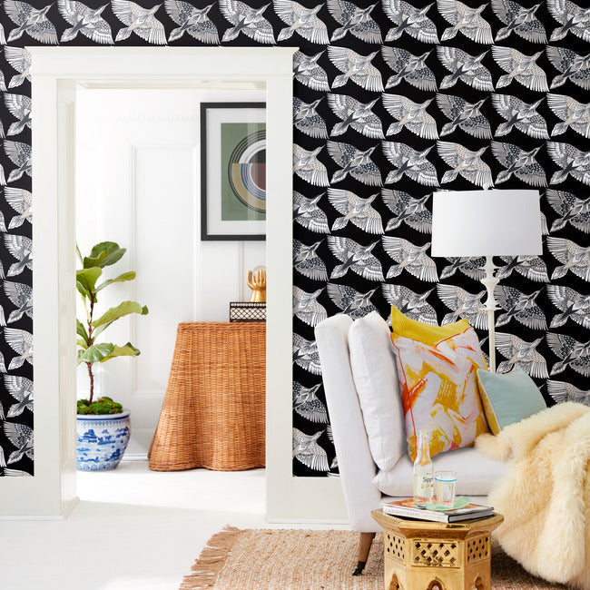 Feather Flight Premium Peel + Stick Wallpaper Peel and Stick Wallpaper York   