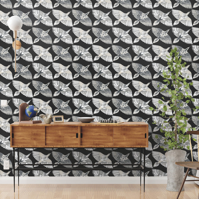Feather Flight Premium Peel + Stick Wallpaper Peel and Stick Wallpaper York   