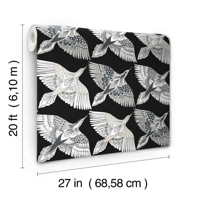 Feather Flight Premium Peel + Stick Wallpaper Peel and Stick Wallpaper York   