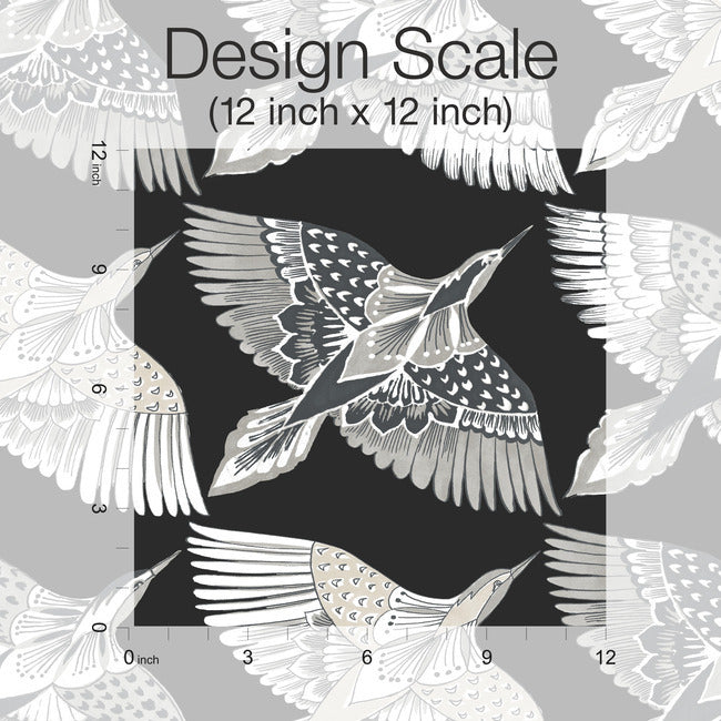 Feather Flight Premium Peel + Stick Wallpaper Peel and Stick Wallpaper York   