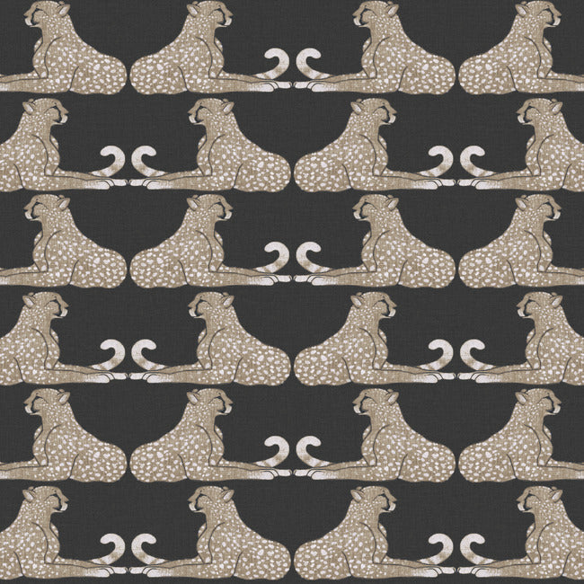 Reclining Cheetahs Premium Peel + Stick Wallpaper Peel and Stick Wallpaper York Roll Black 